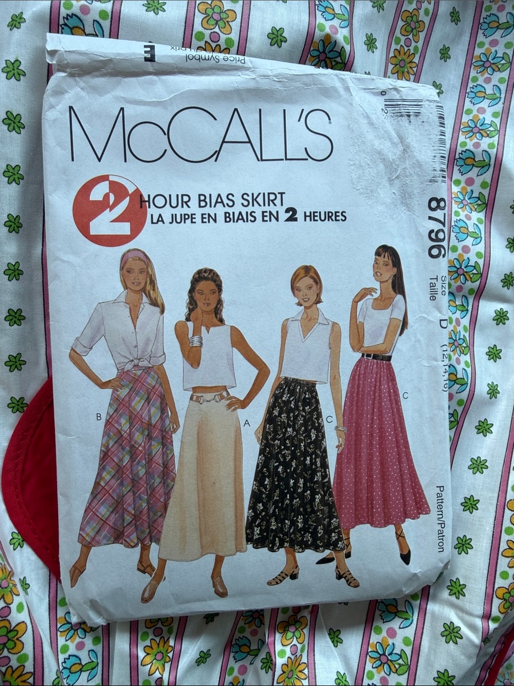 McCall's Women's Pink Bias Skirt Pattern - 2 Hour Bias Skirt